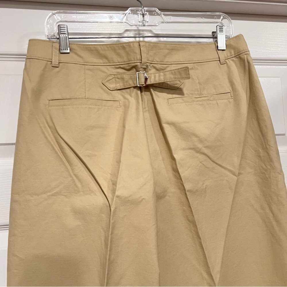 New! J. Crew Full-length wide-leg trouser in cotton blend Tan Khaki Size 10 #L07 - Picture 7 of 13